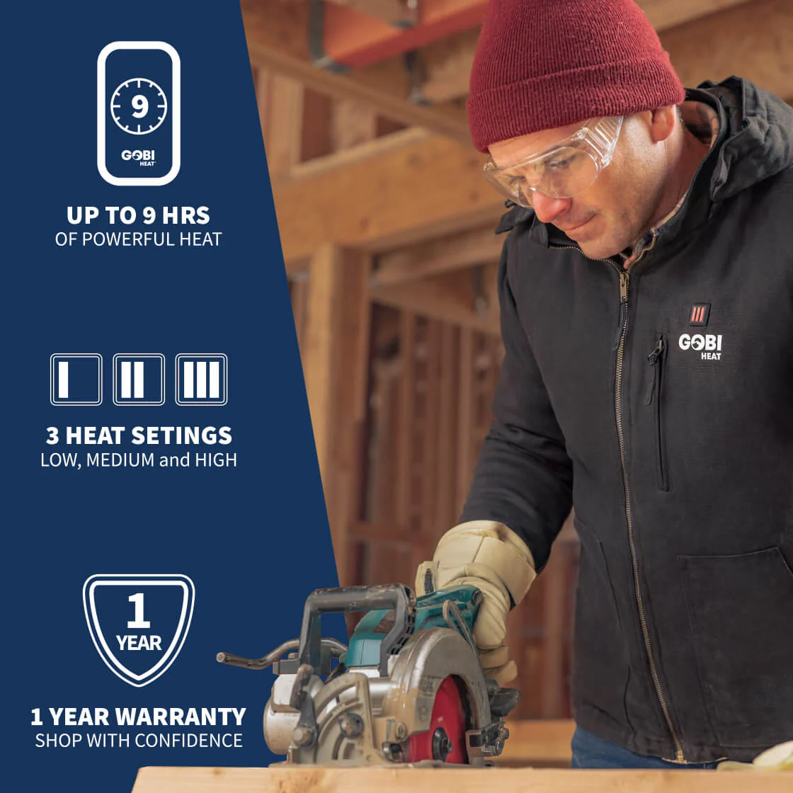 Grit Mens Heated Workwear Jacket - Image 8